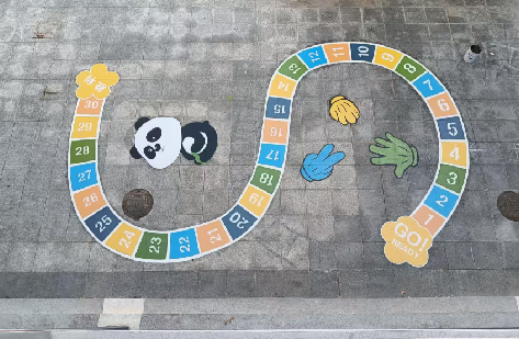 临泉地面游戏彩绘