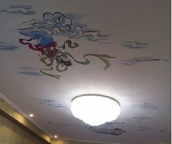 临泉如何快速绘制天花板上的手绘墙？