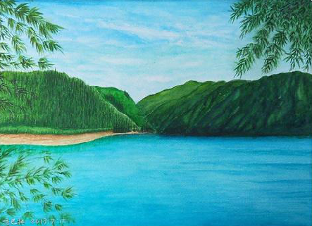 临泉在墙绘中，如何绘画绿水青山？