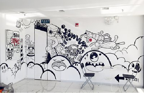 临泉手绘墙并非传统涂鸦。